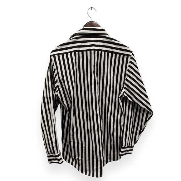 VTG Striped Glam Embroidered Shirt Size Small Oversized - Picture 2 of 5